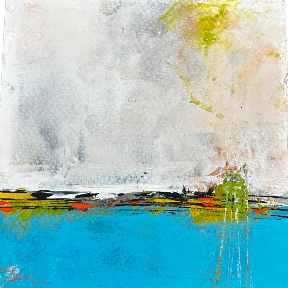 絵画 BL/ZONE/a. Horizon Line (Set of Four) | Renee Broxson Fine Art | Santa Rosa